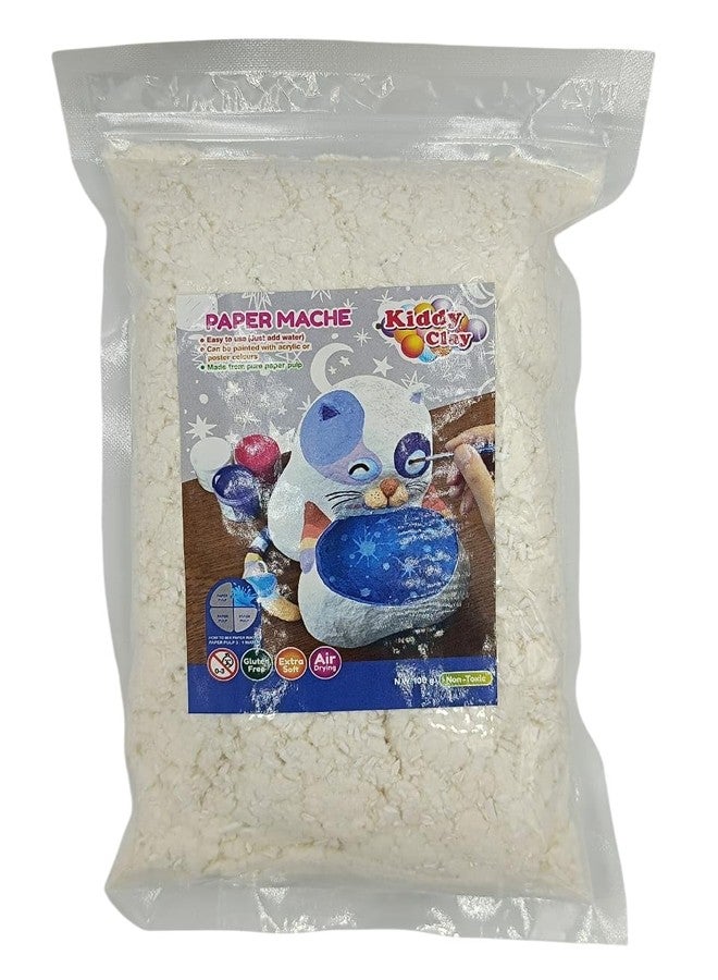 Kiddy Clay Paper Mache 100g. for Crafting, DIY Art Projects & School Projects Use - Modelling Material for Kids and Adults - Smooth Texture, Easy to Mold, Ideal for Handmade Figures and Creative Crafts - Image 1